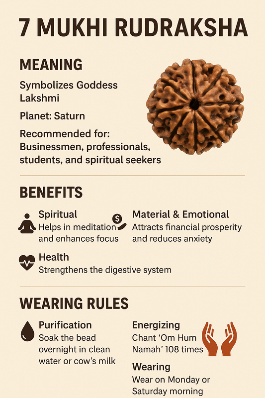 7 Mukhi Rudraksha: Meaning, Benefits & Wearing Rules